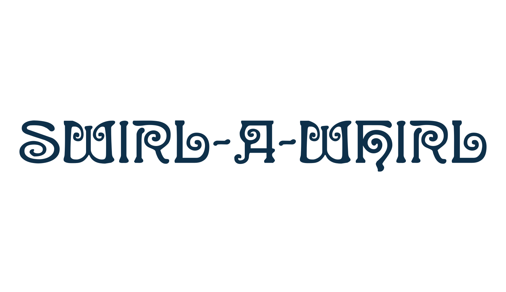 Swirl-a-Whirl, fancy curly decorative font preview