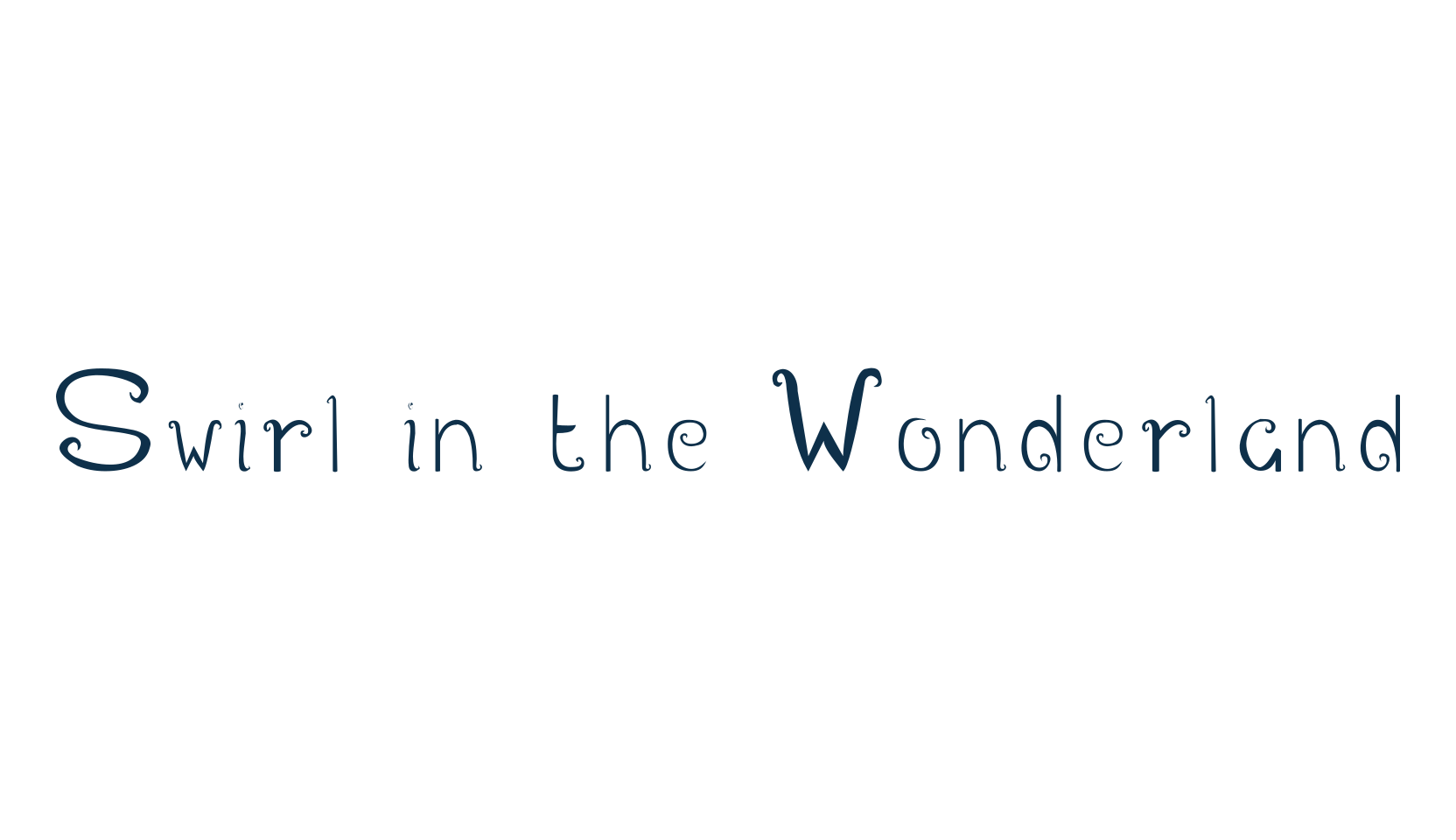 Swirl in the Wonderland, fancy curly decorative font preview