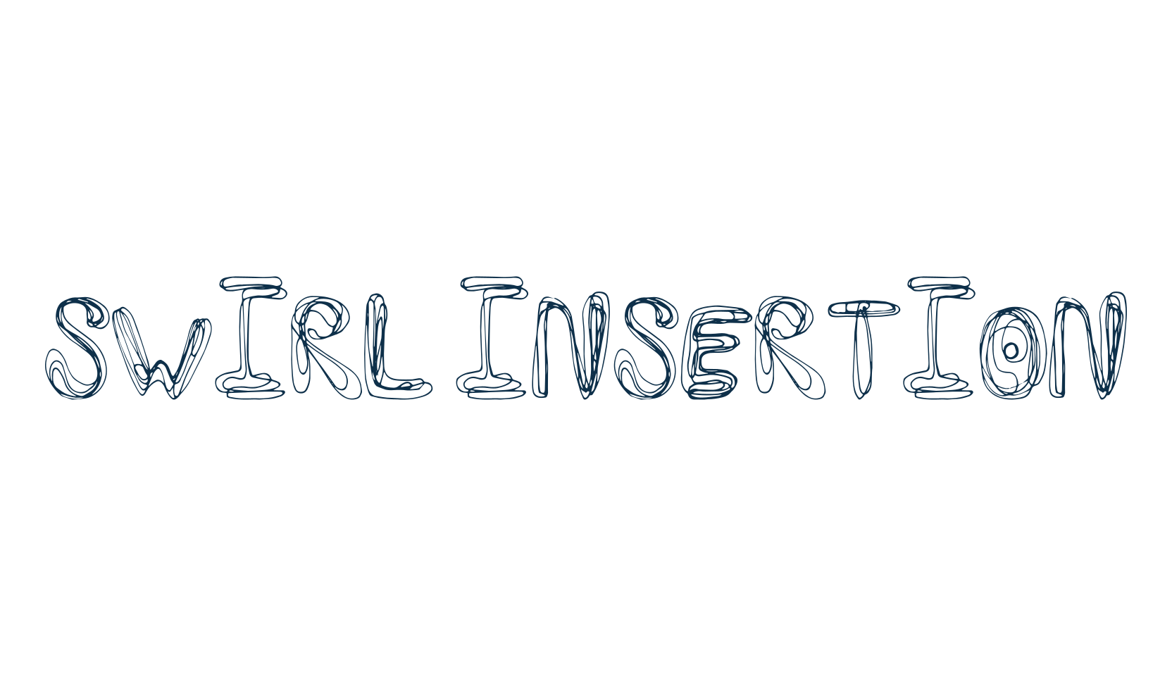 Swirl Insertion, curly font preview