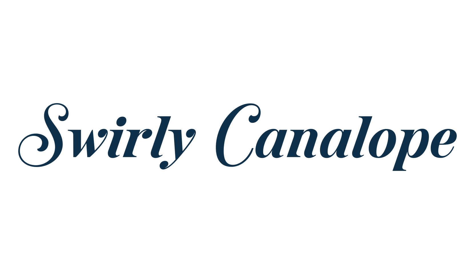 Swirly Canalope, script calligraphy fancy decorative font preview