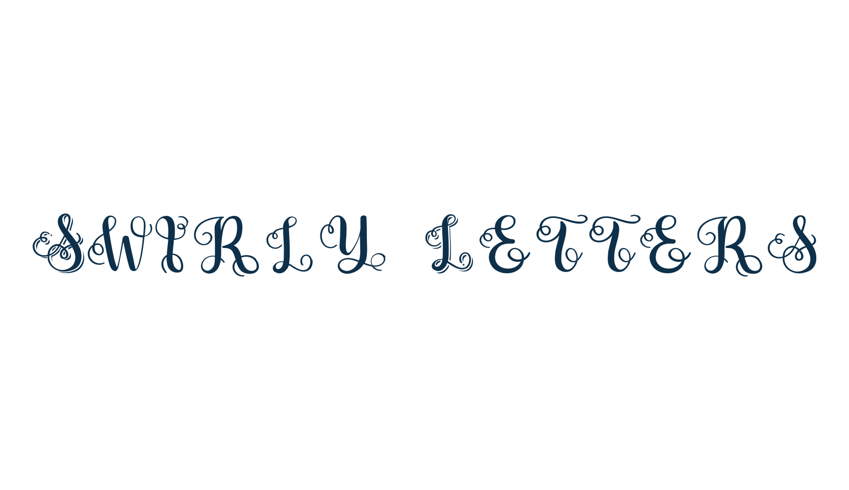 Swirly Letters, initials font preview