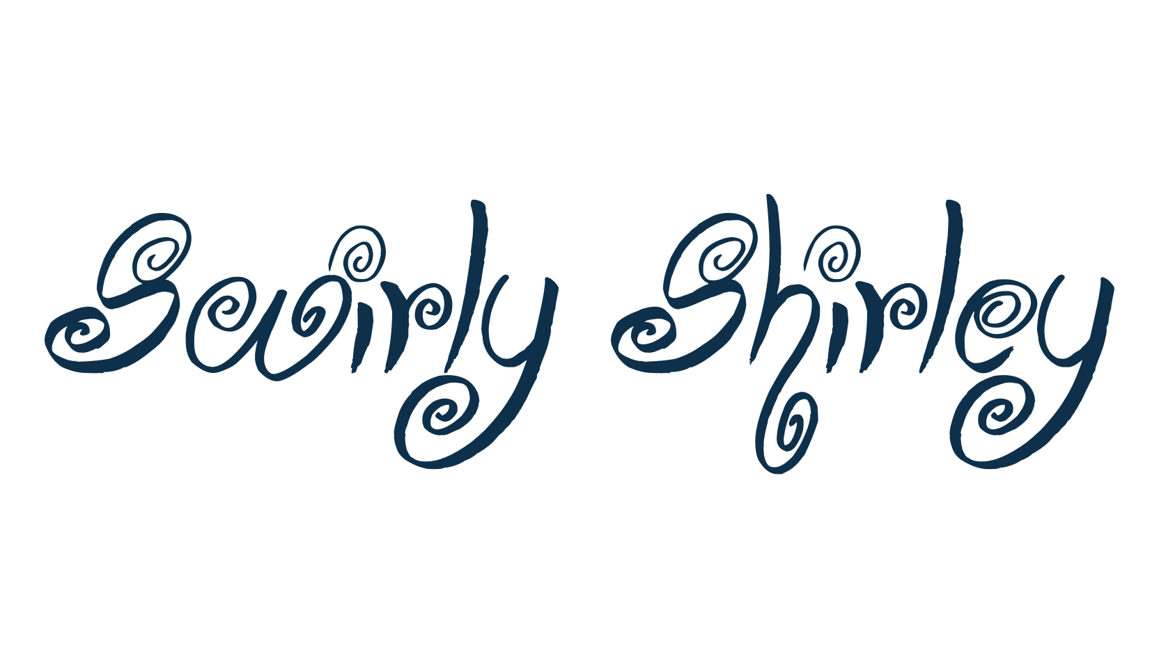 Swirly Shirley, curly font preview