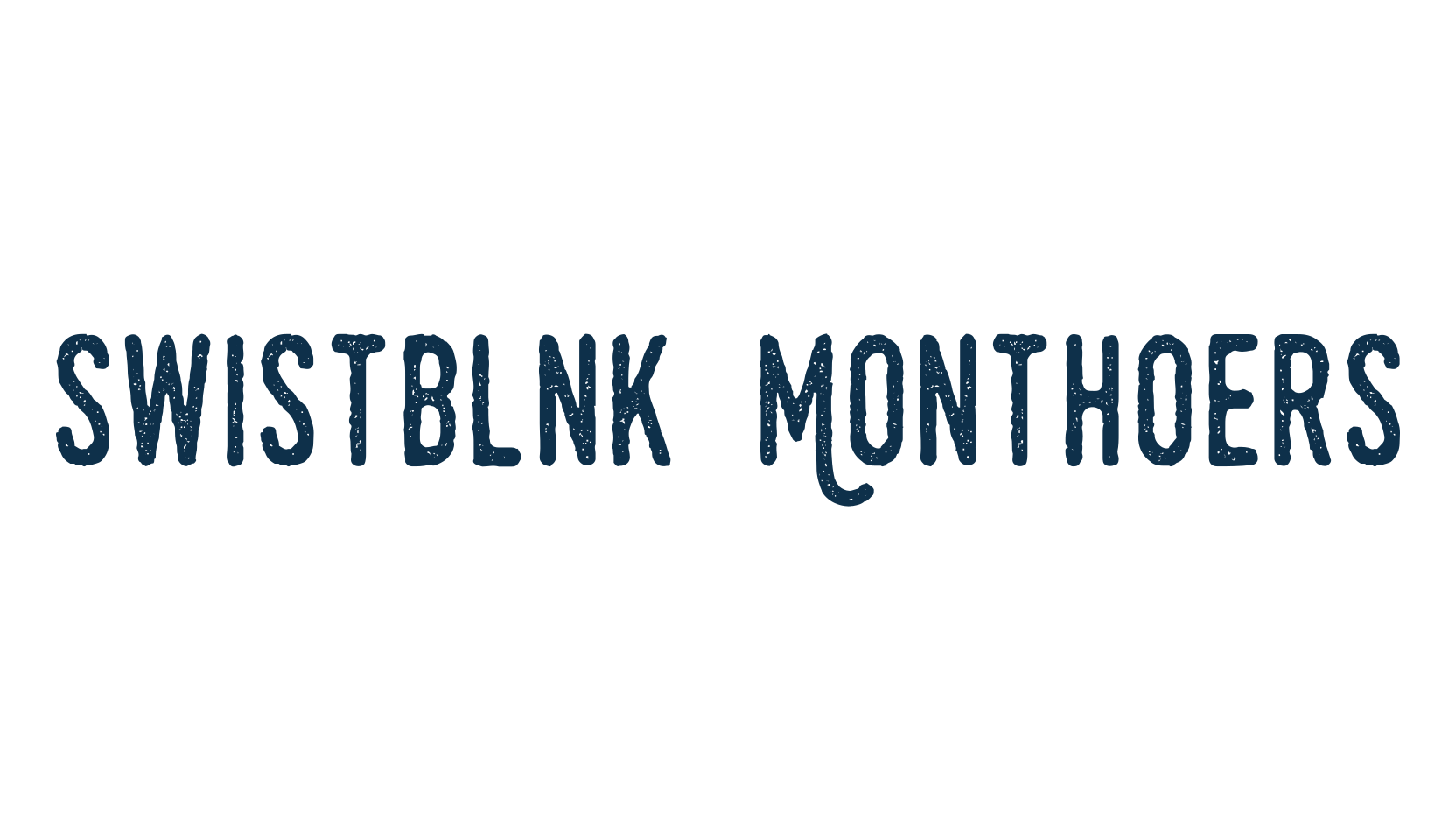 Swistblnk Monthoers, fancy eroded decorative font preview