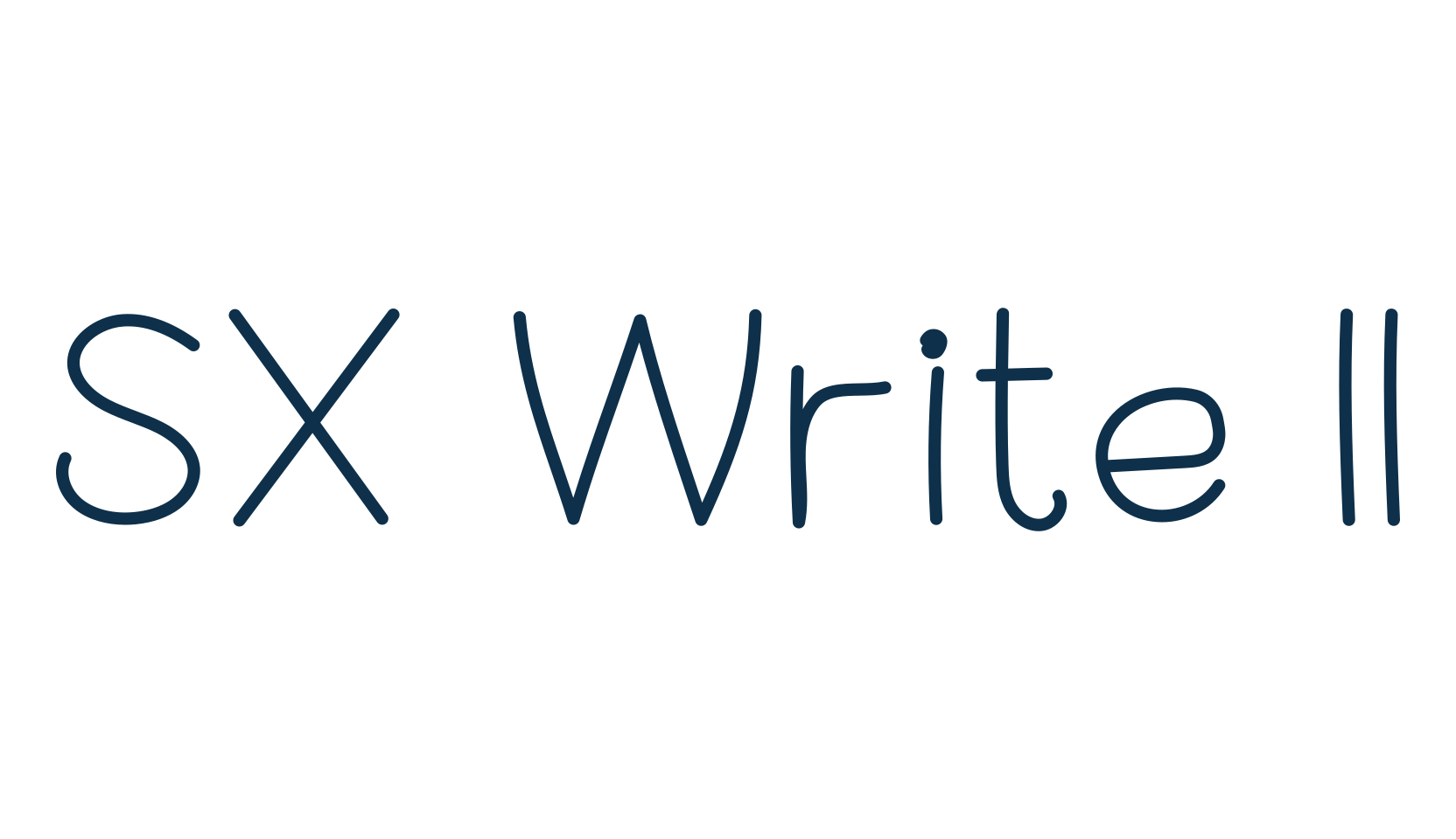 SX Write II, handwriting font preview