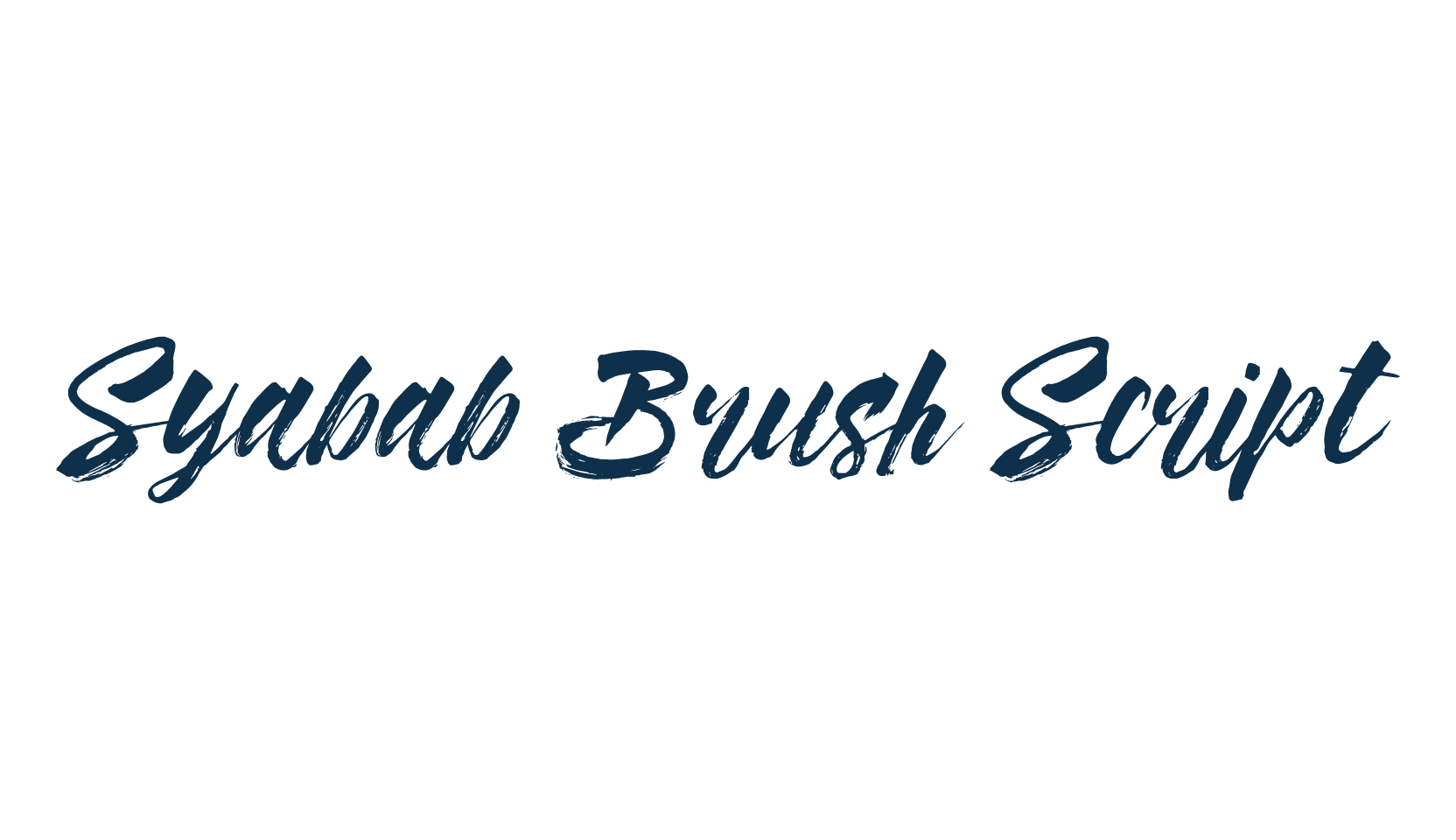 Syabab Brush Script, brush font preview