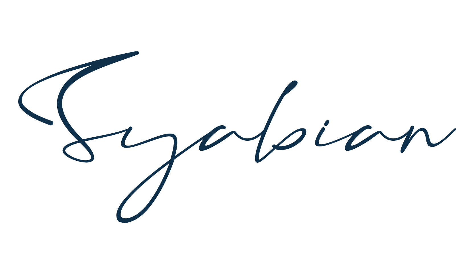 Syabian, script handwritten fancy decorative calligraphy font preview