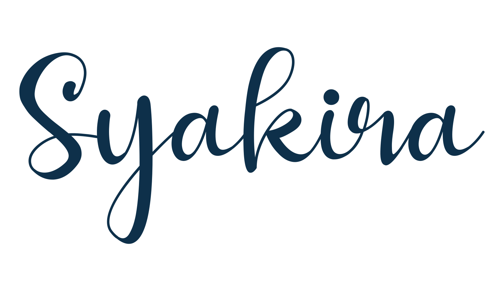 Syakira, script calligraphy fancy decorative font preview