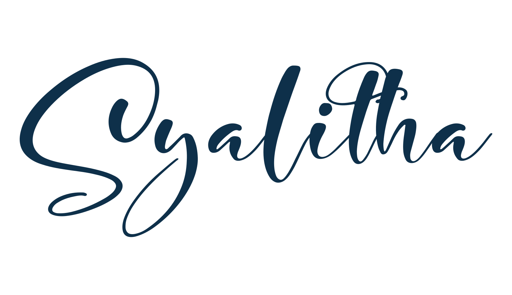 Syalitha, calligraphy font preview
