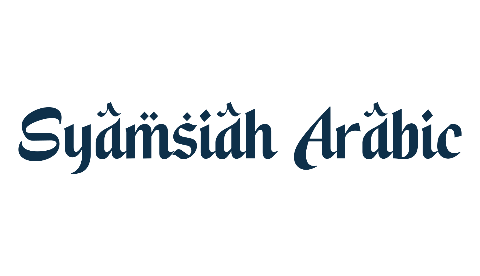 Syamsiah Arabic, foreign look arabic font preview