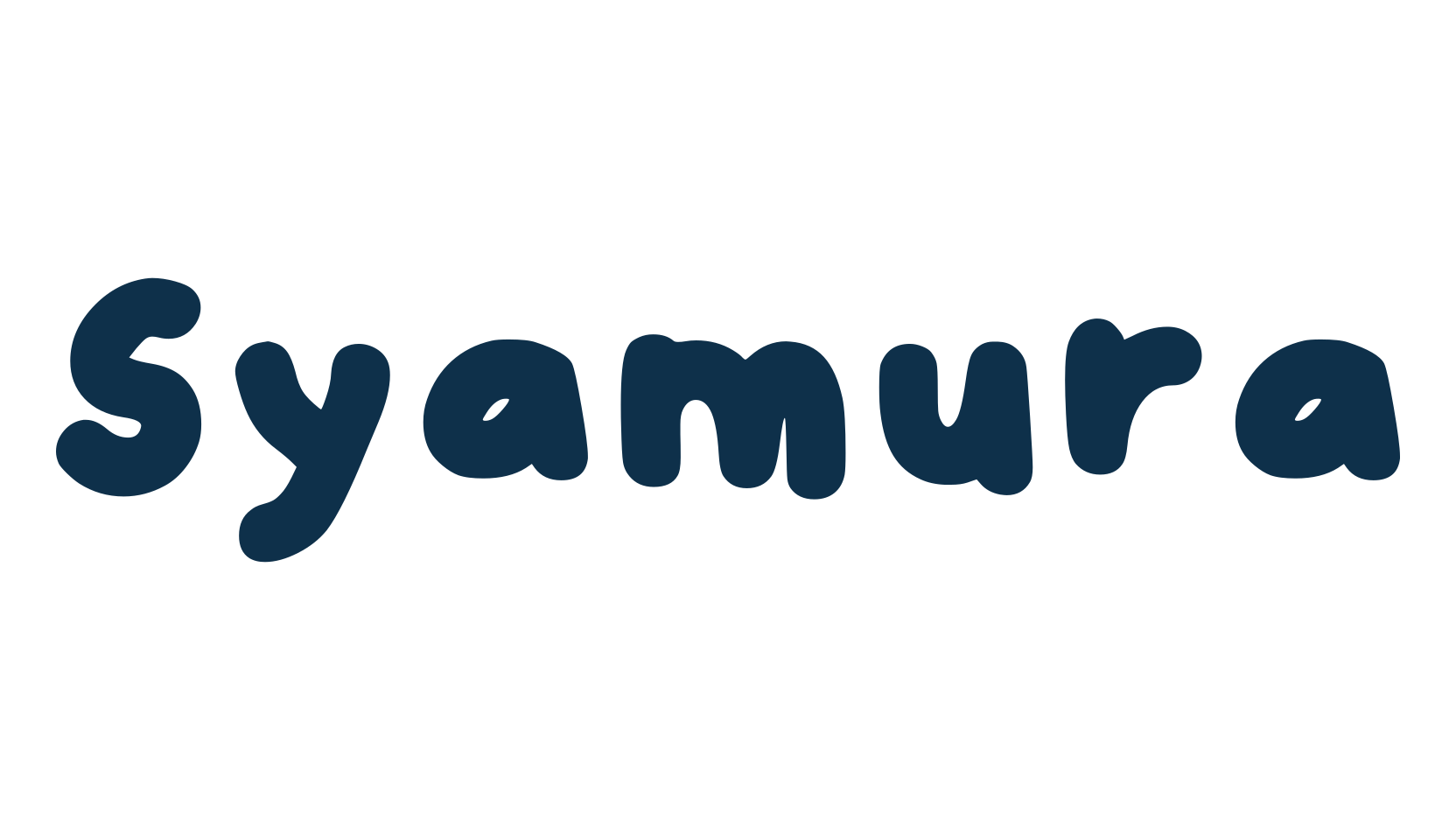 Syamura, handwriting font preview