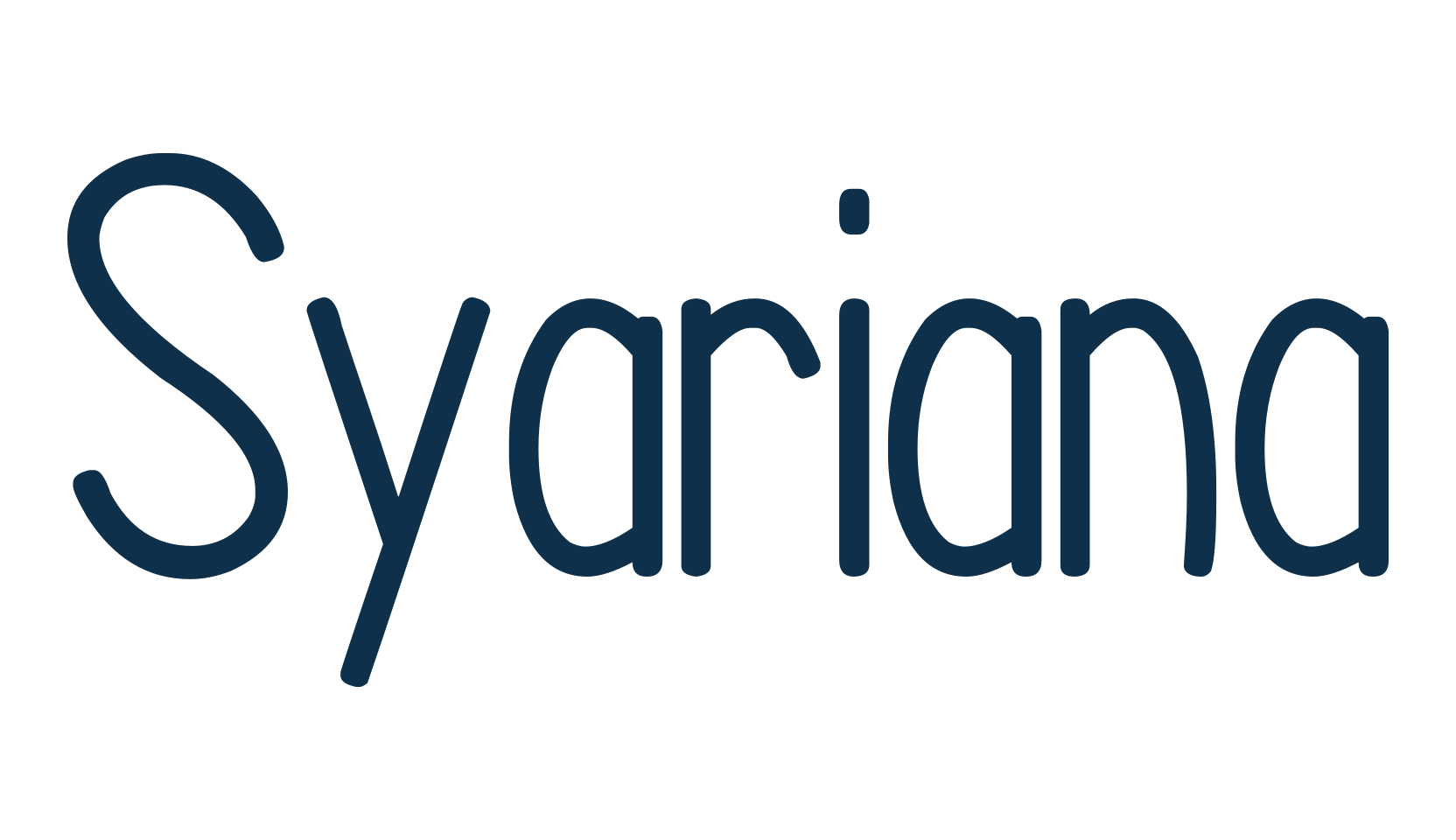 Syariana, handwriting font preview