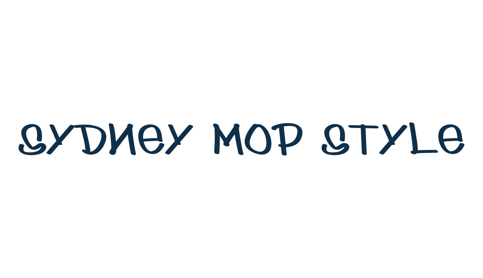 Sydney Mop Style, script handwritten fancy decorative calligraphy font preview