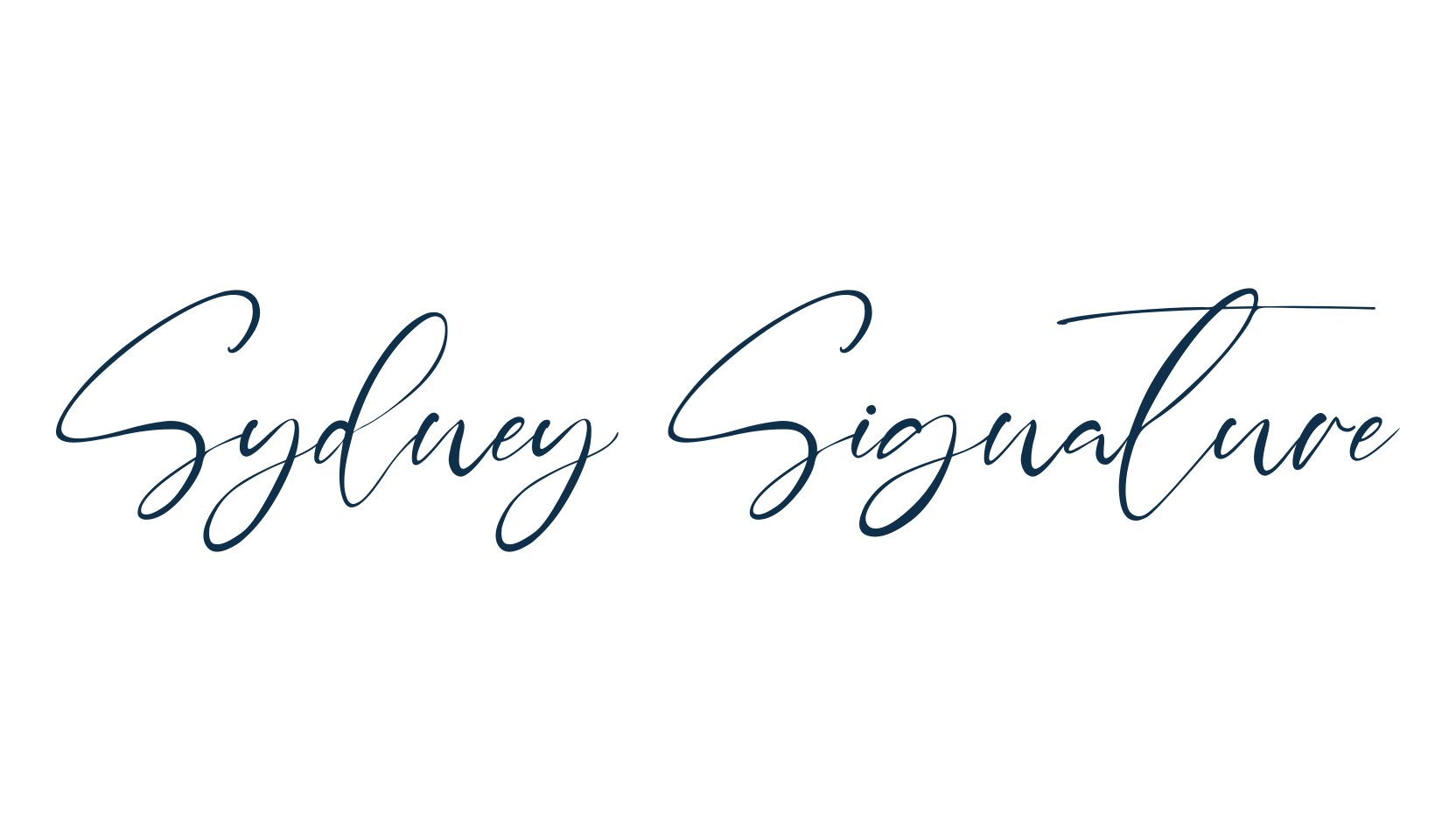 Sydney Signature, script handwritten fancy decorative calligraphy font preview