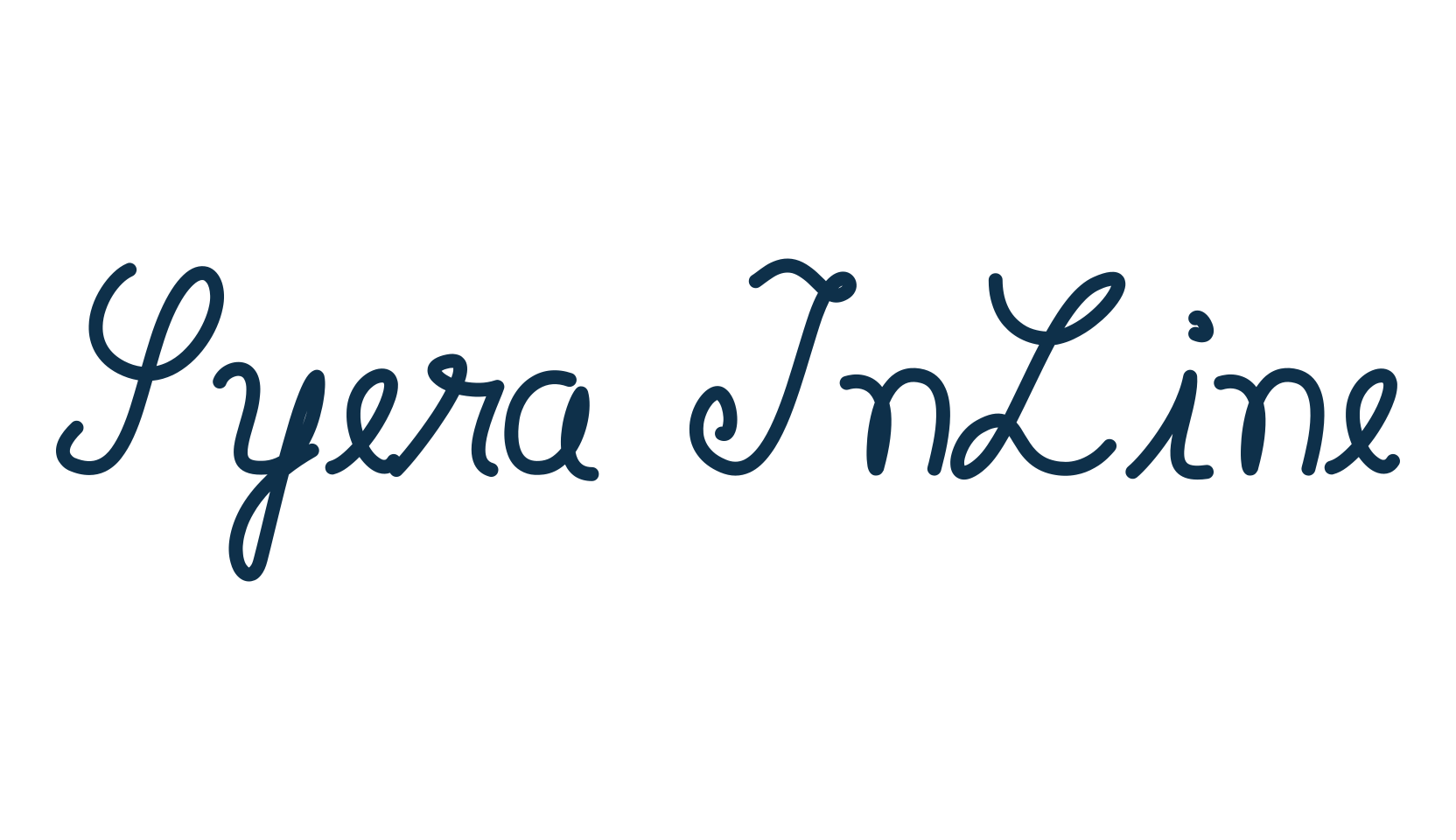 Syera InLine, script handwritten fancy decorative calligraphy font preview