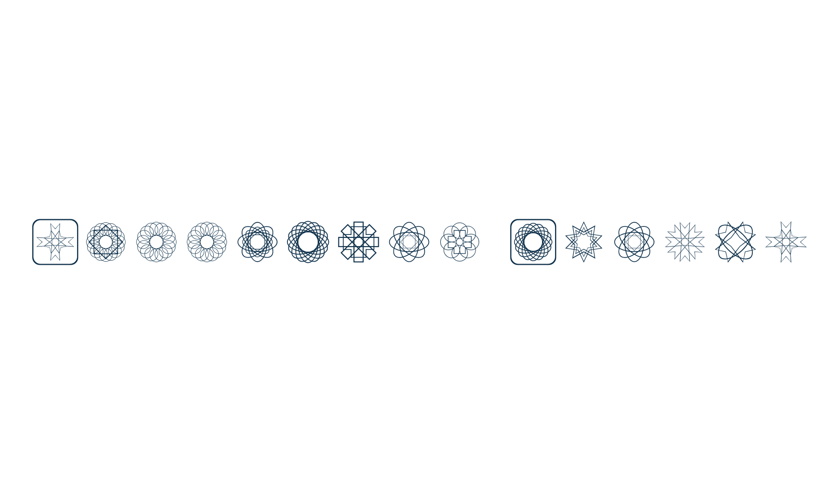 Symmetric Things, fancy decorative font preview