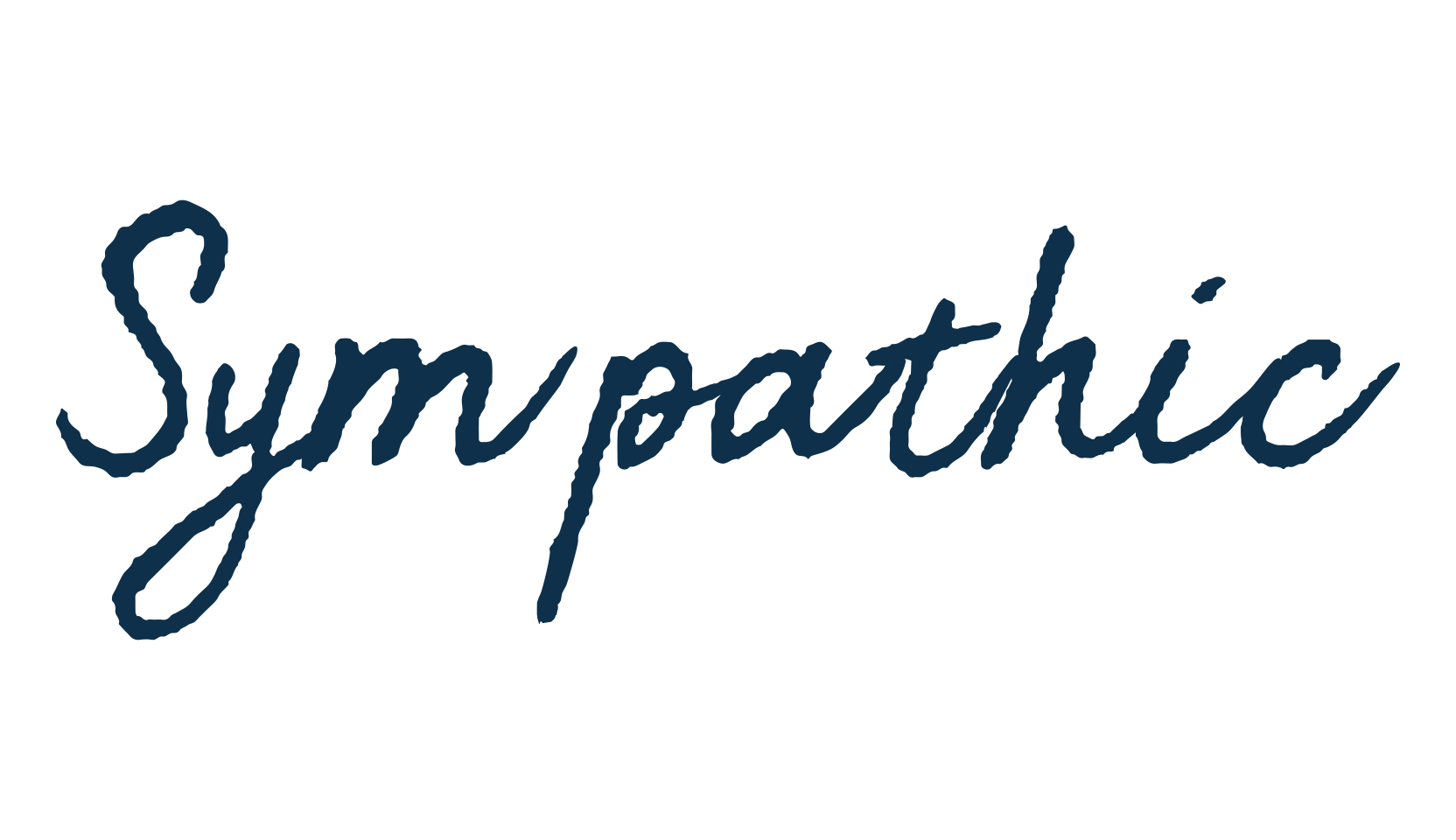 Sympathic, handwriting font preview