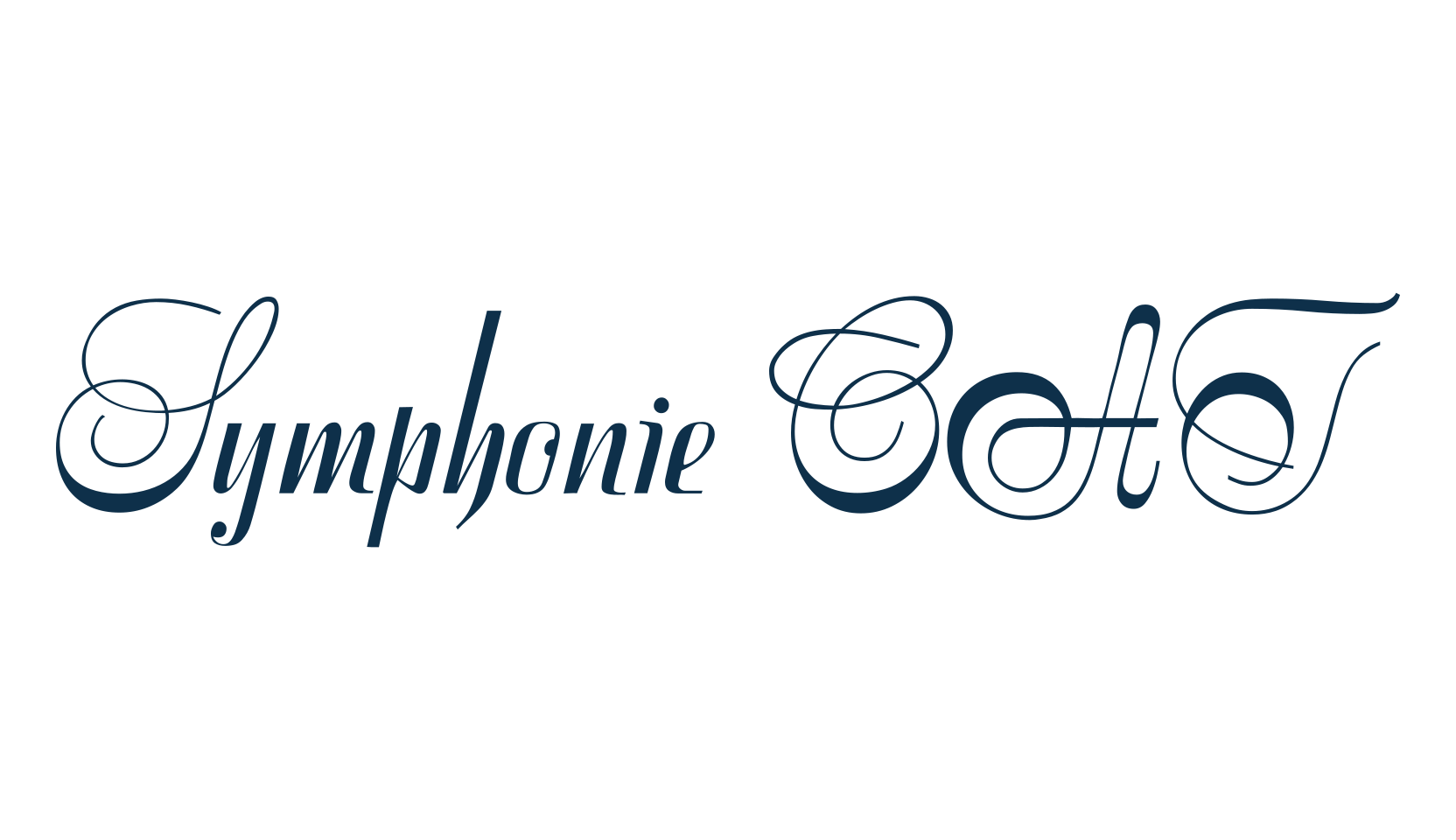 Symphonie CAT, calligraphy font preview