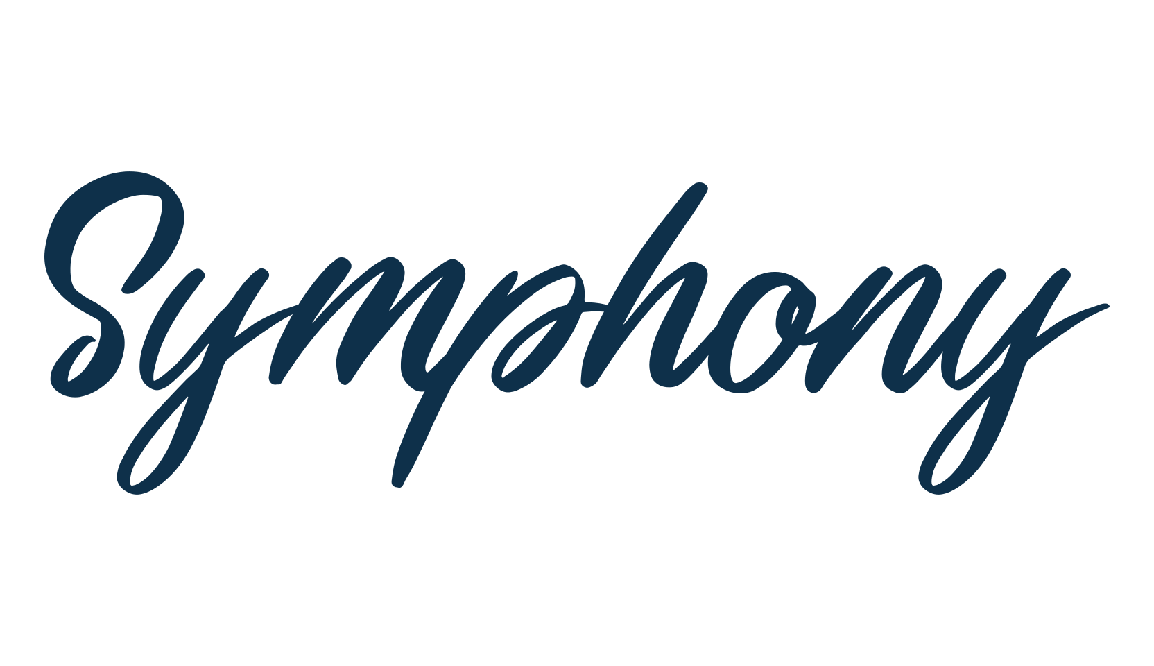 Symphony, script handwritten fancy decorative calligraphy font preview