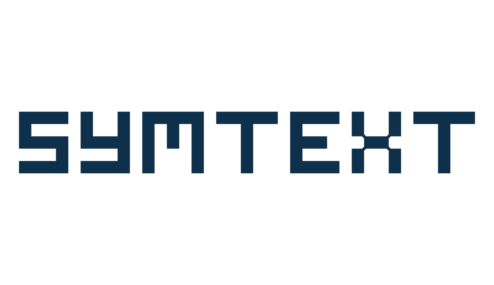 Symtext, techno square sci-fi font preview