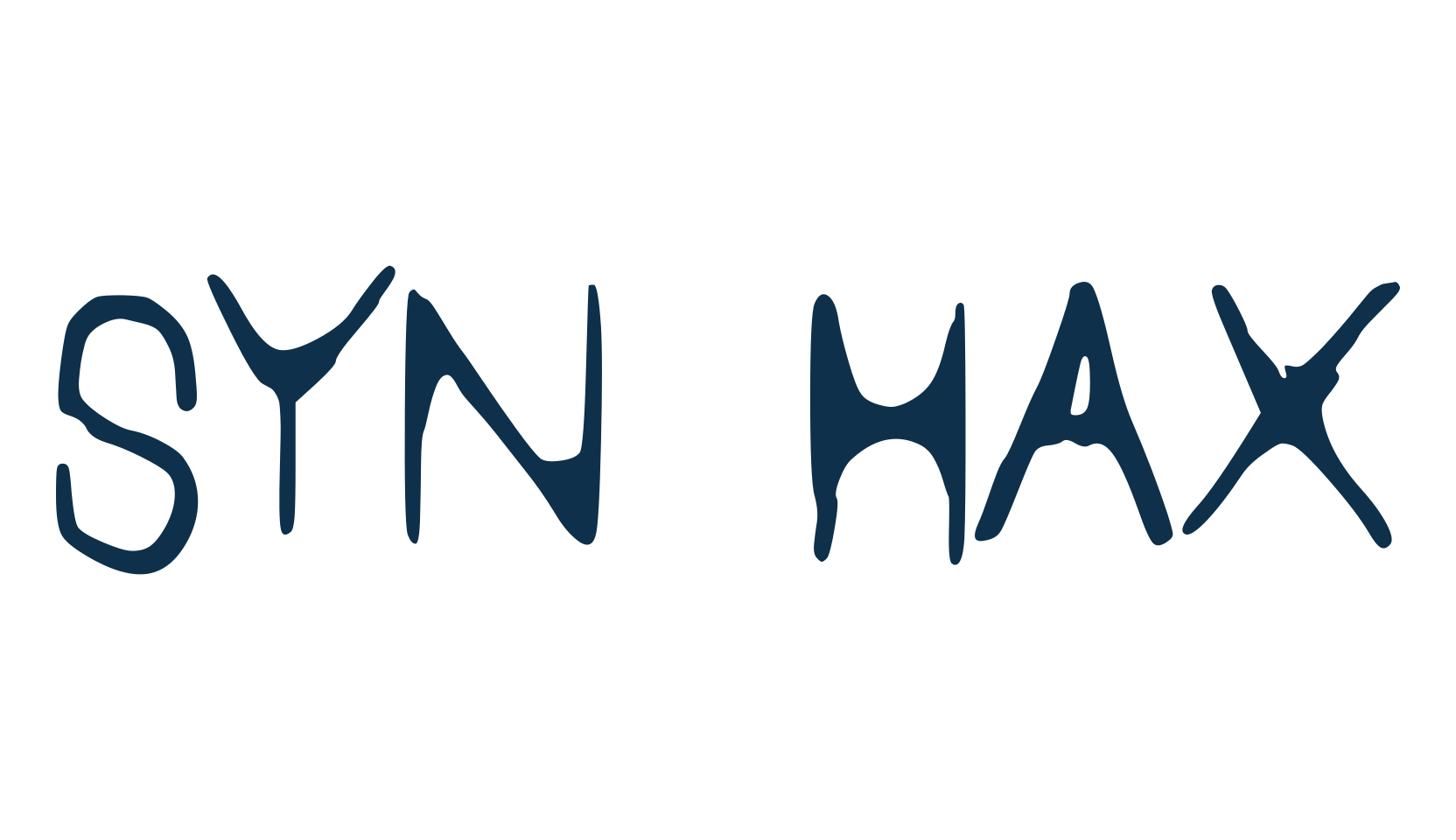 Syn Hax, eroded font preview