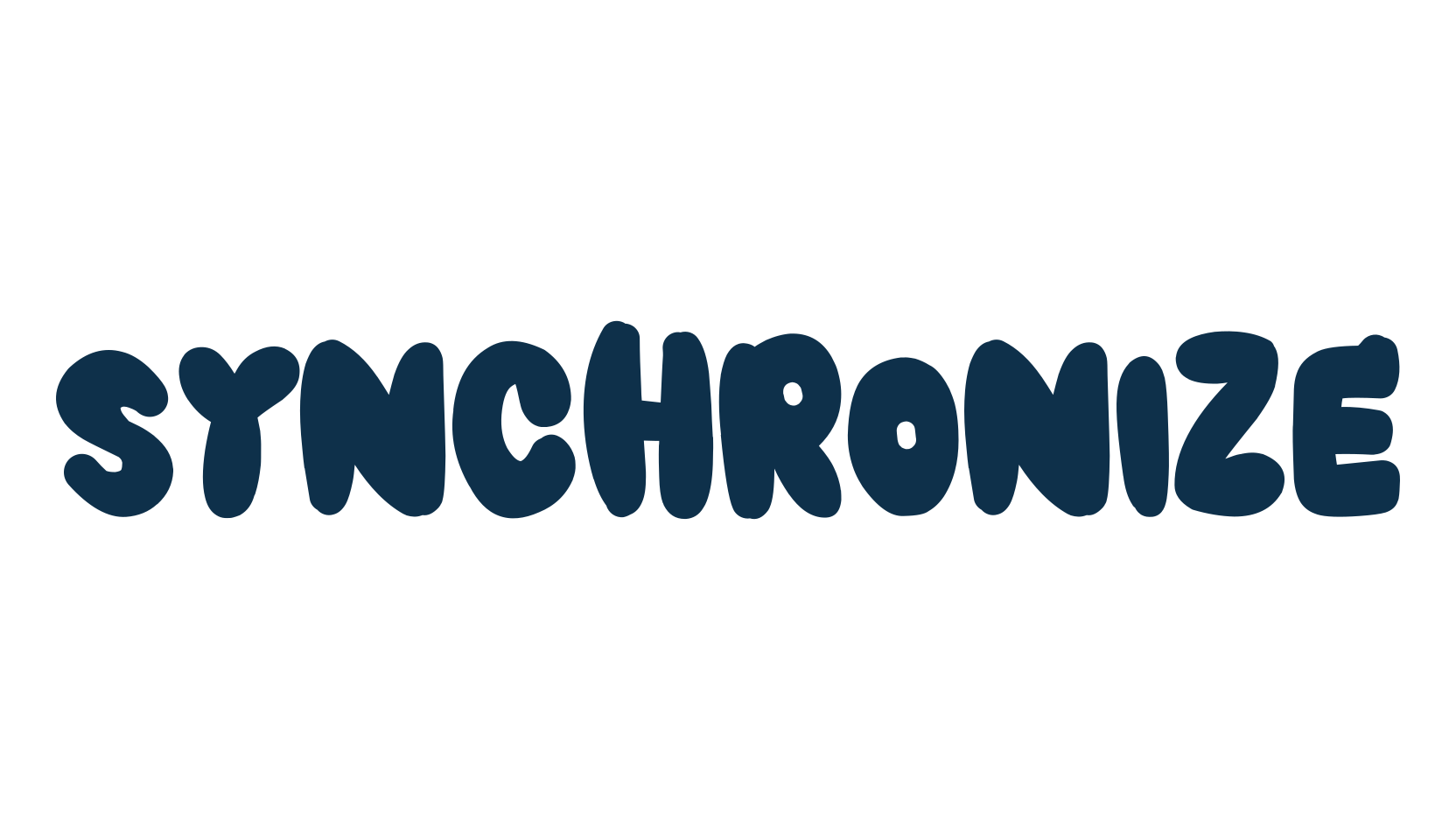 Synchronize, cartoon font preview