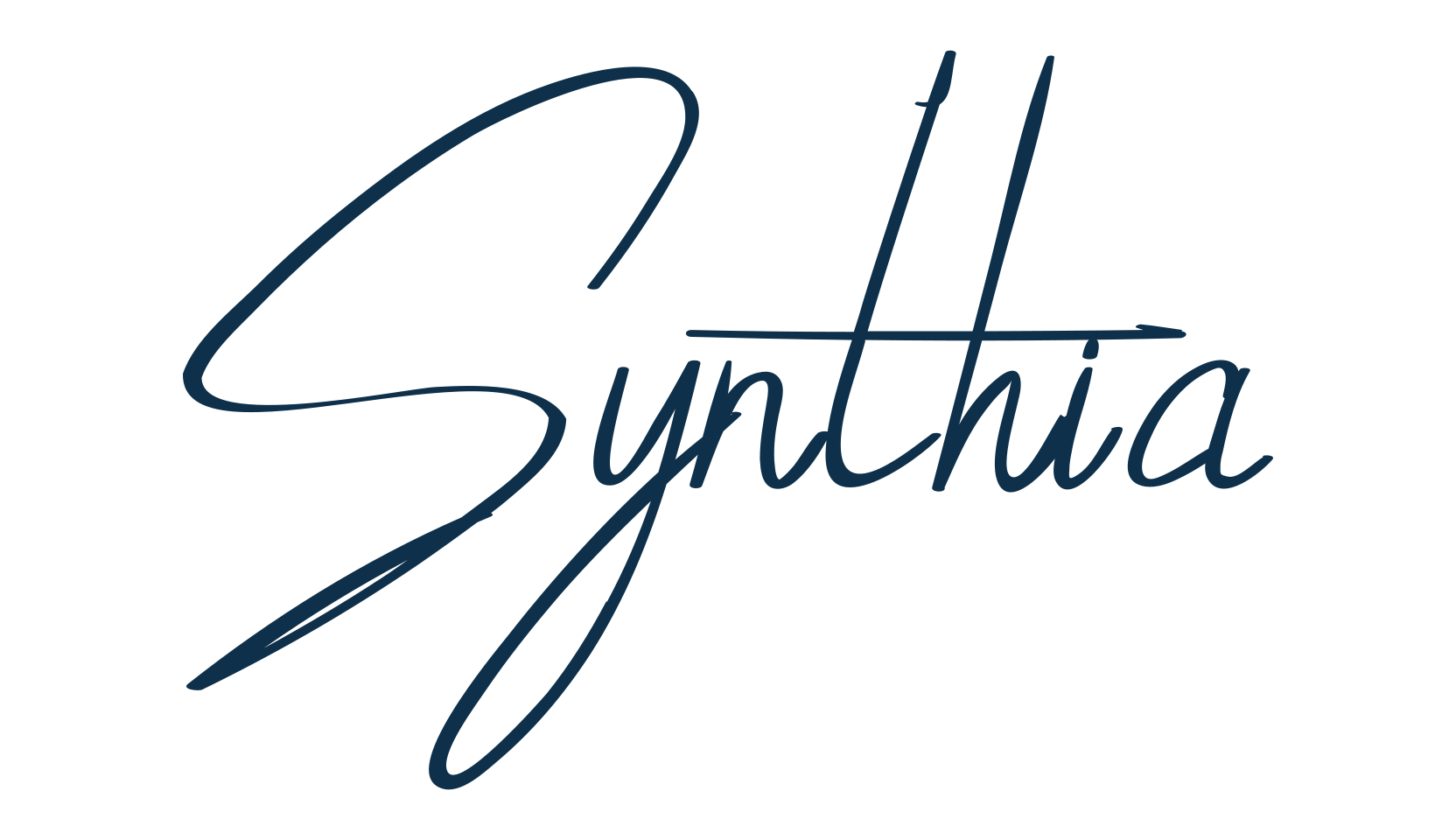 Synthia, script handwritten fancy decorative calligraphy font preview