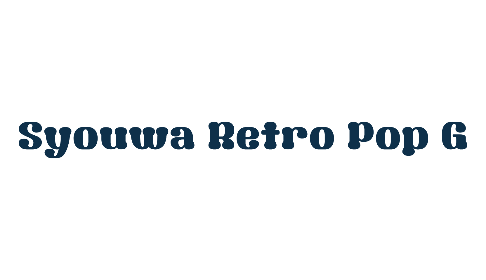 Syouwa Retro Pop G, fancy groovy decorative font preview