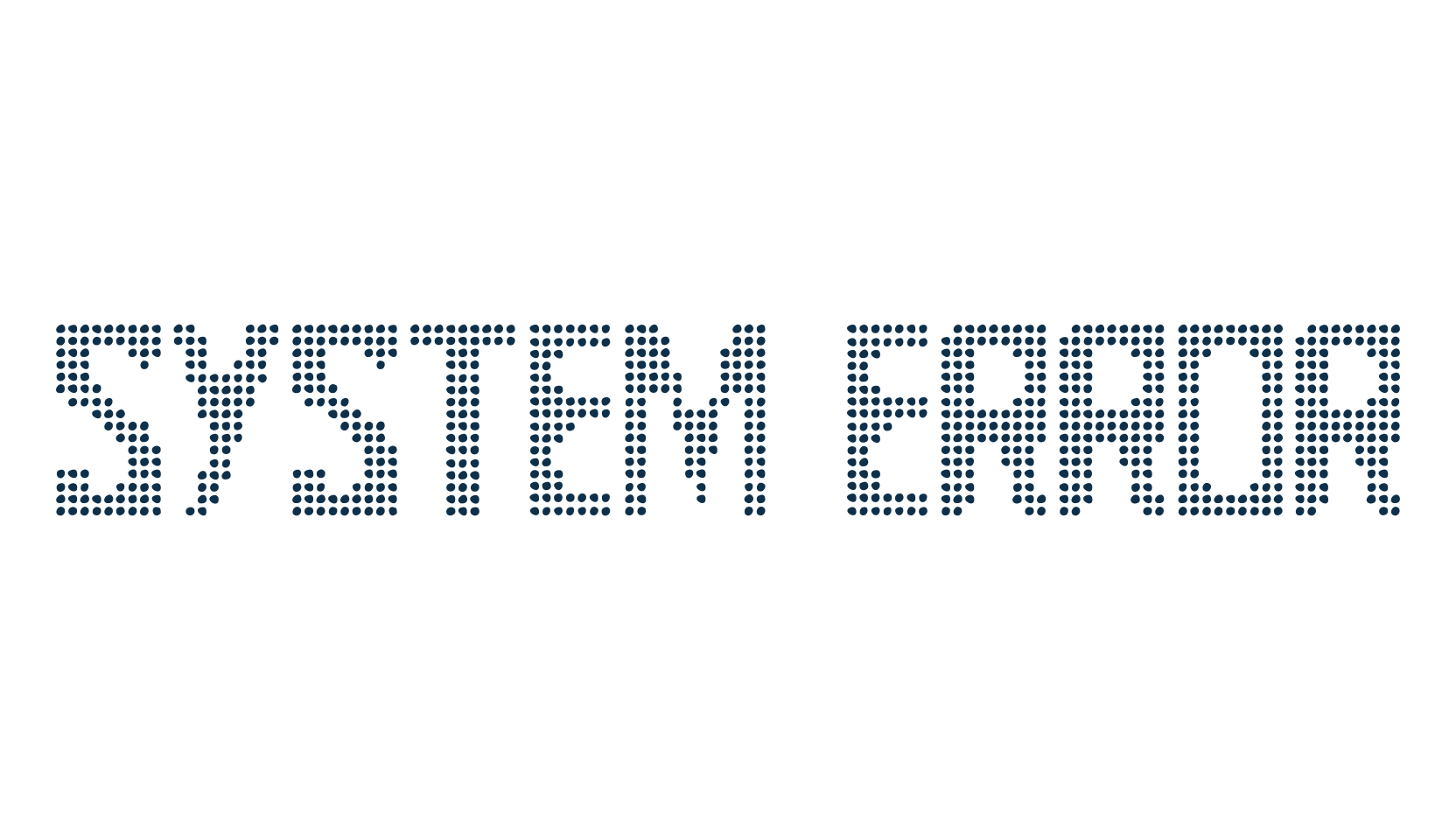 System Error, lcd font preview