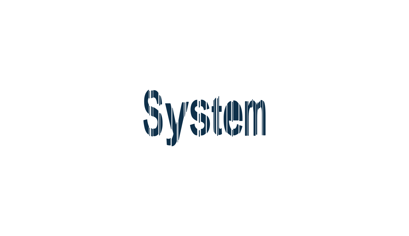 System, distorted font preview