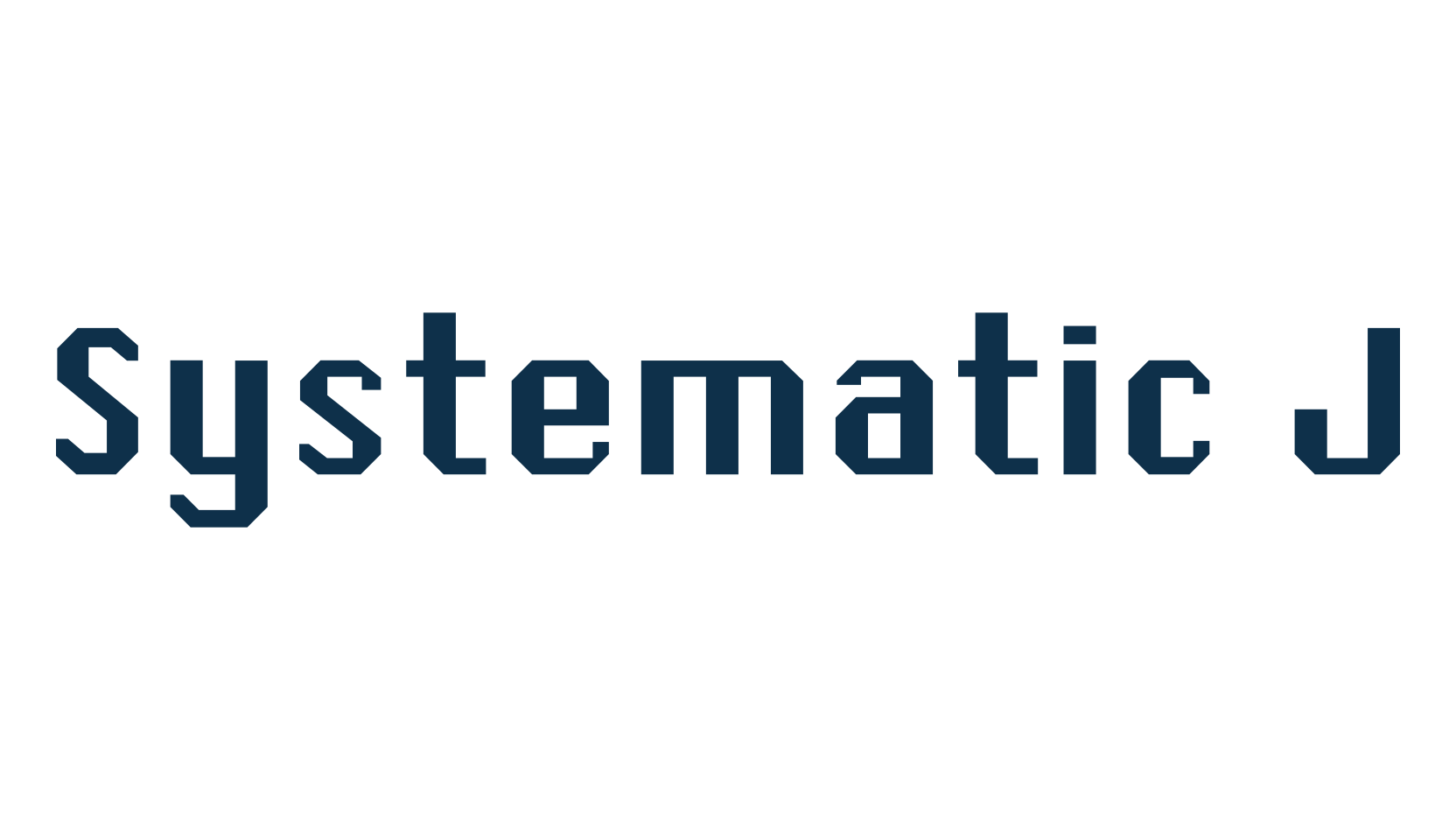 Systematic J, square font preview
