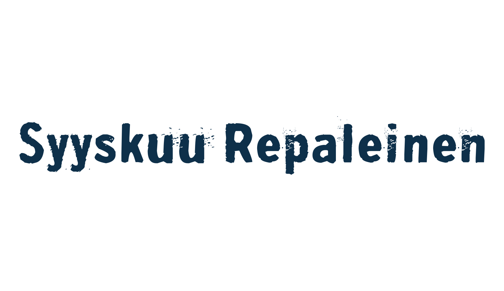 Syyskuu Repaleinen, fancy eroded decorative font preview
