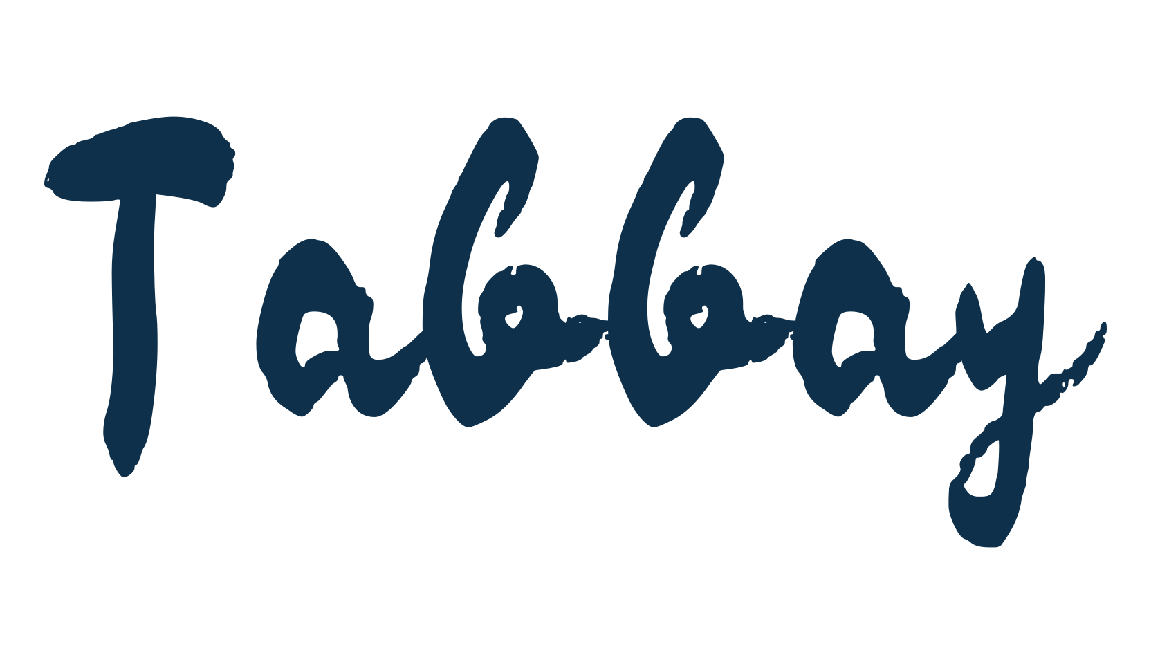 Tabbay, brush font preview