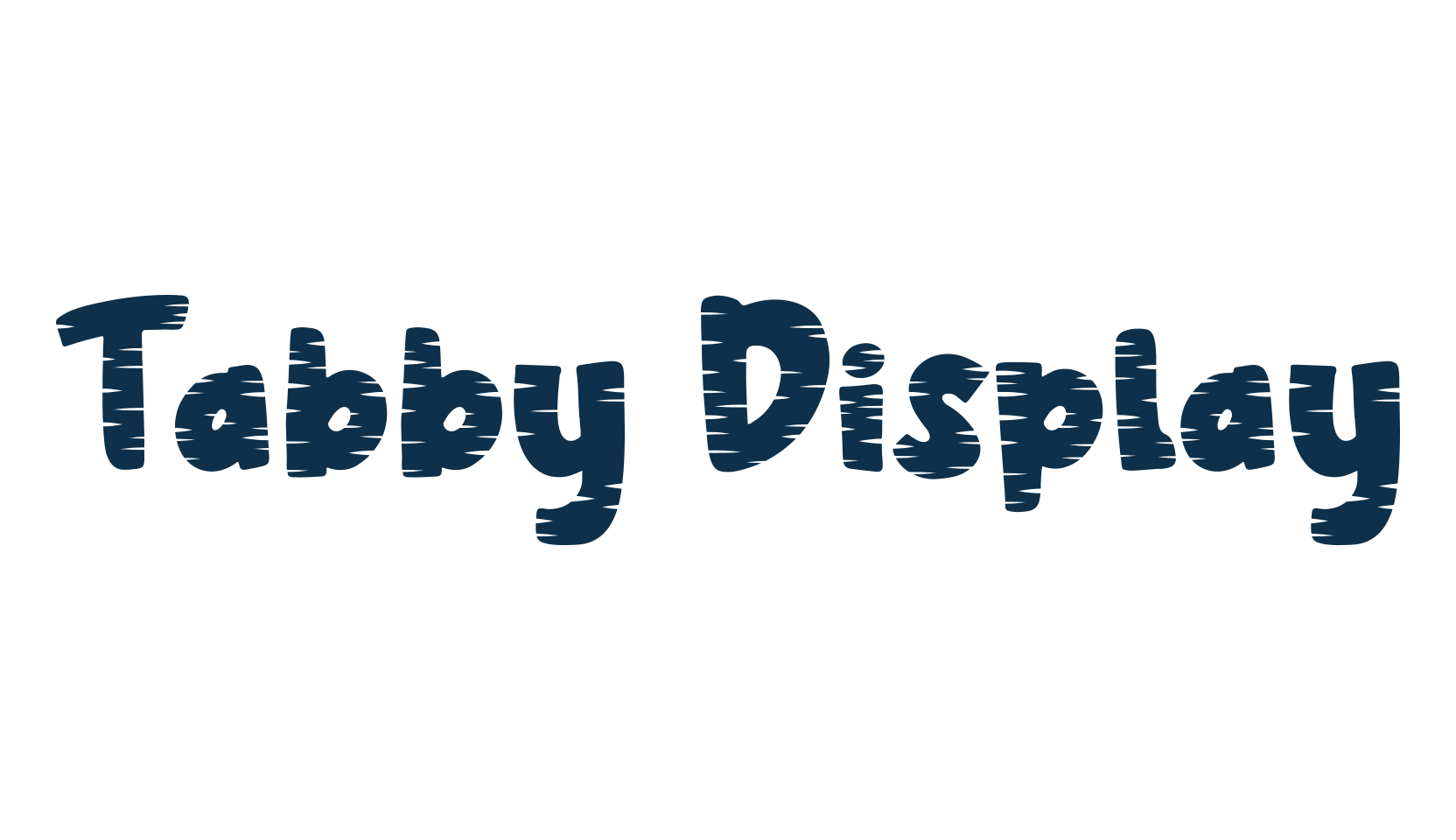 Tabby Display, fancy cartoon decorative font preview