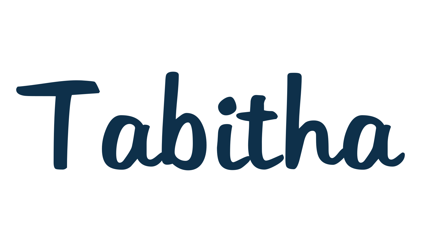 Tabitha, various font preview