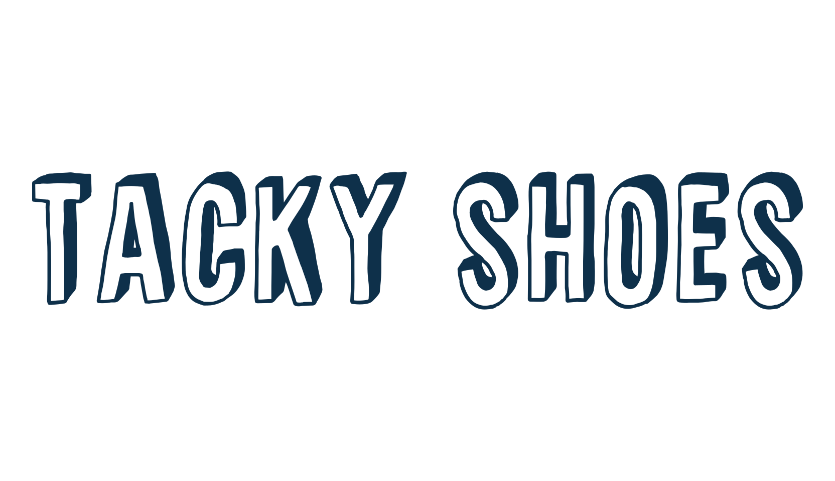 Tacky Shoes, cartoon font preview