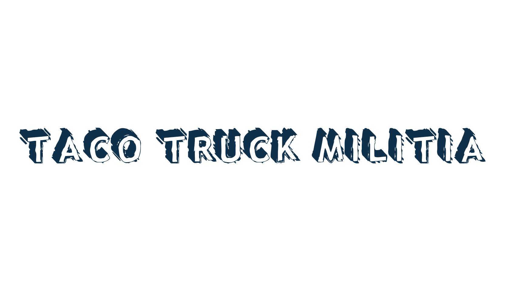 Taco Truck Militia, fancy destroy decorative font preview