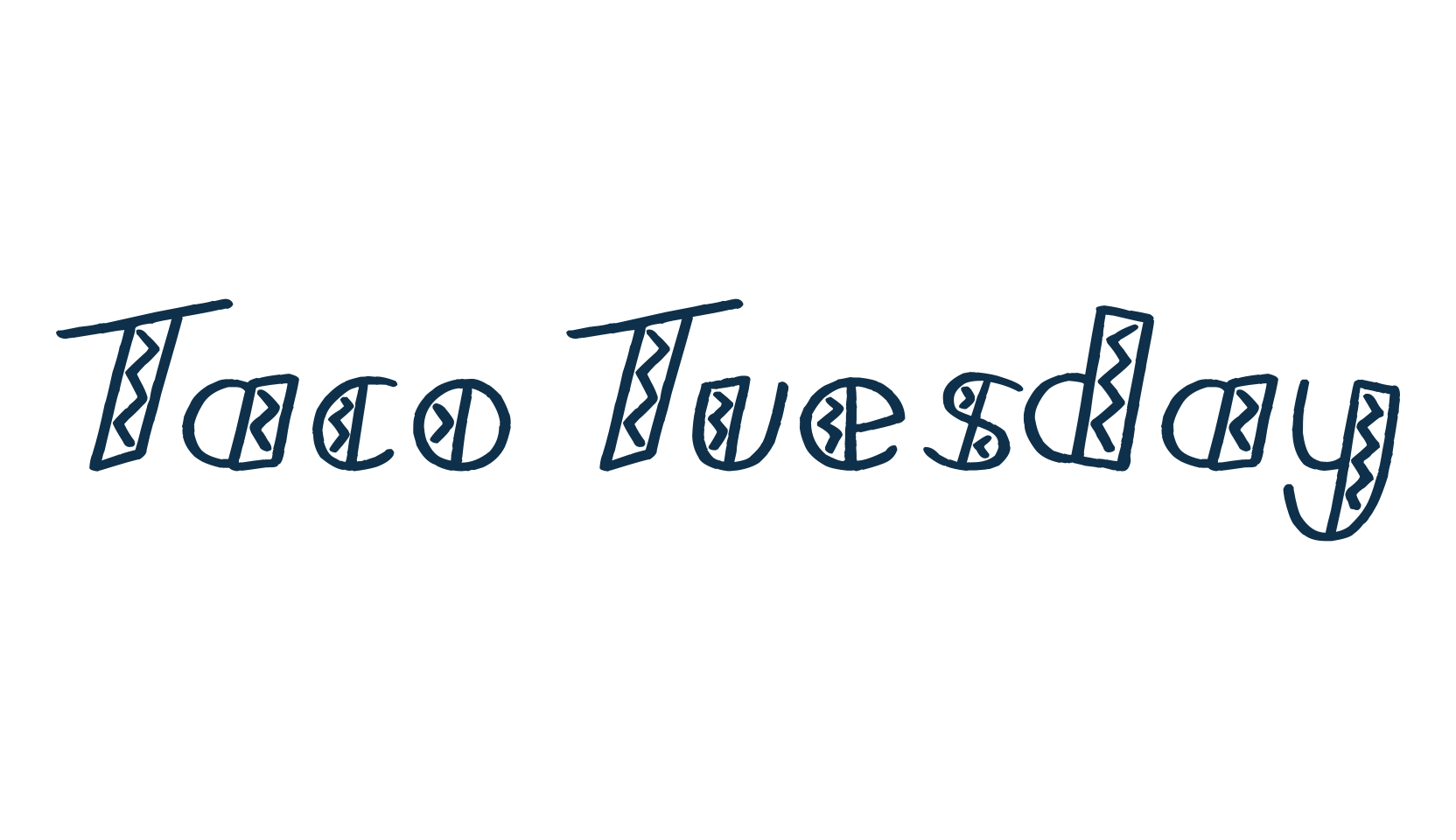 Taco Tuesday, mexican font preview