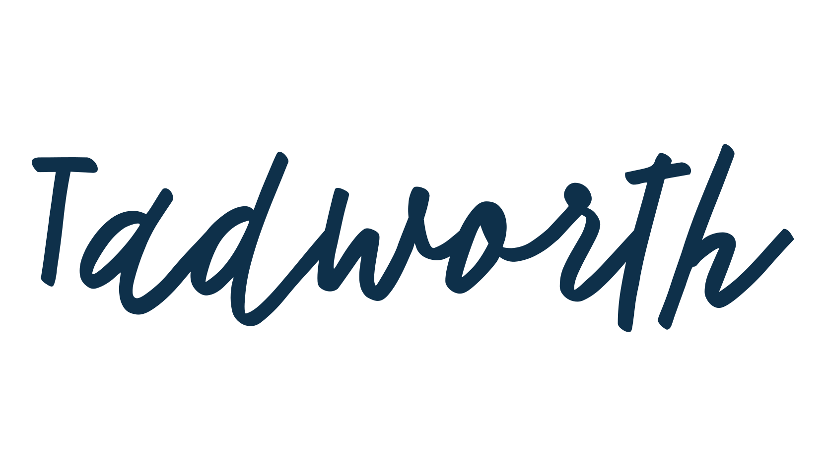 Tadworth, script handwritten fancy decorative calligraphy font preview