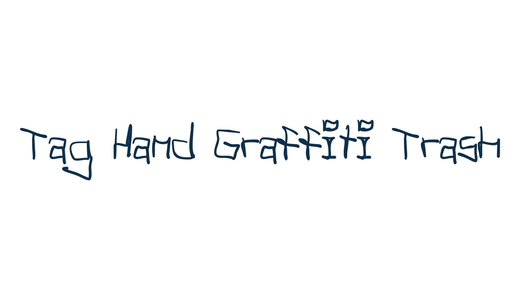 Tag Hand Graffiti Trash, script graffiti fancy decorative calligraphy font preview