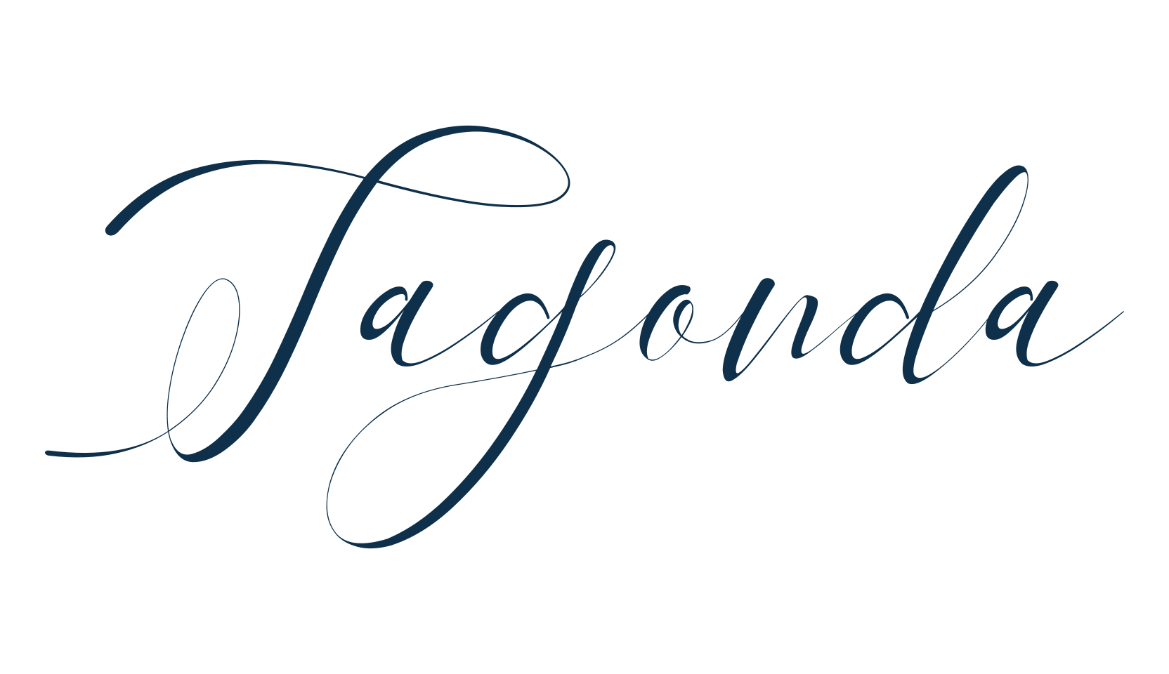 Tagonda, script calligraphy fancy decorative font preview