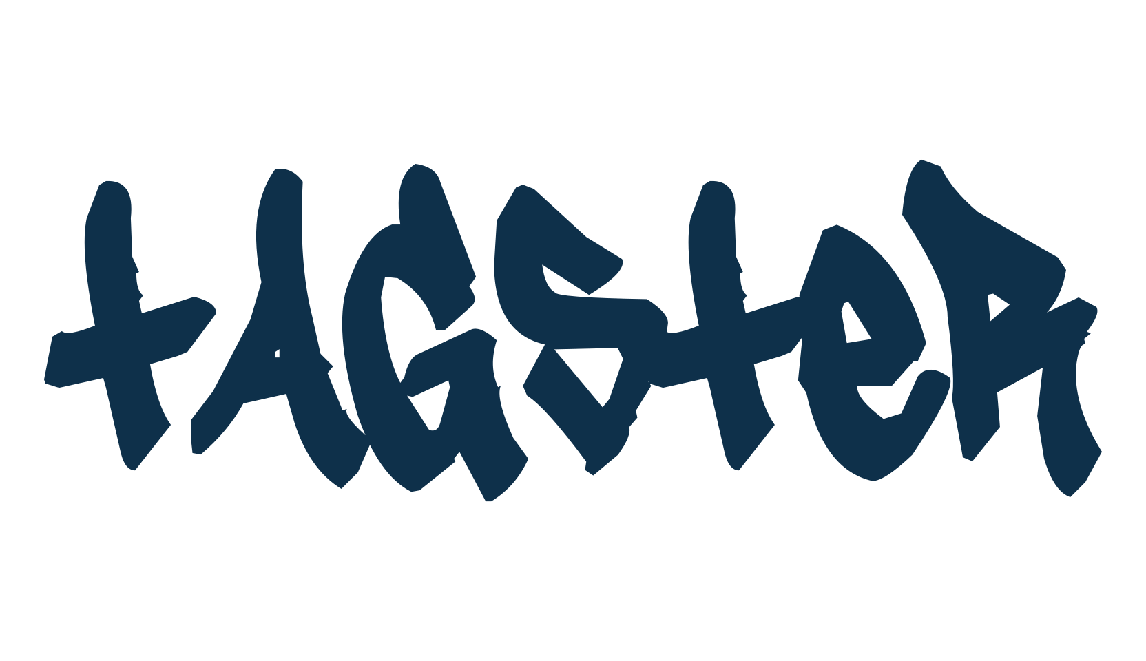 Tagster, script graffiti fancy decorative calligraphy font preview