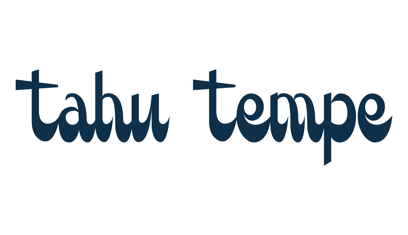 Tahu Tempe, fancy decorative font preview