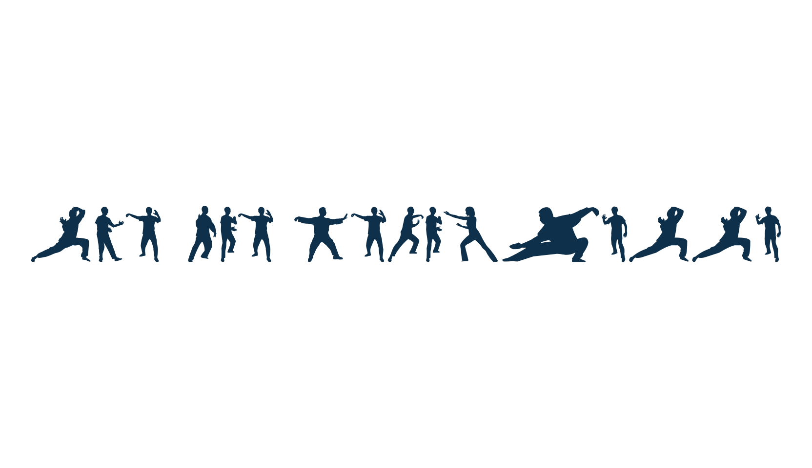 Tai-Chi Silhouette, fancy decorative font preview
