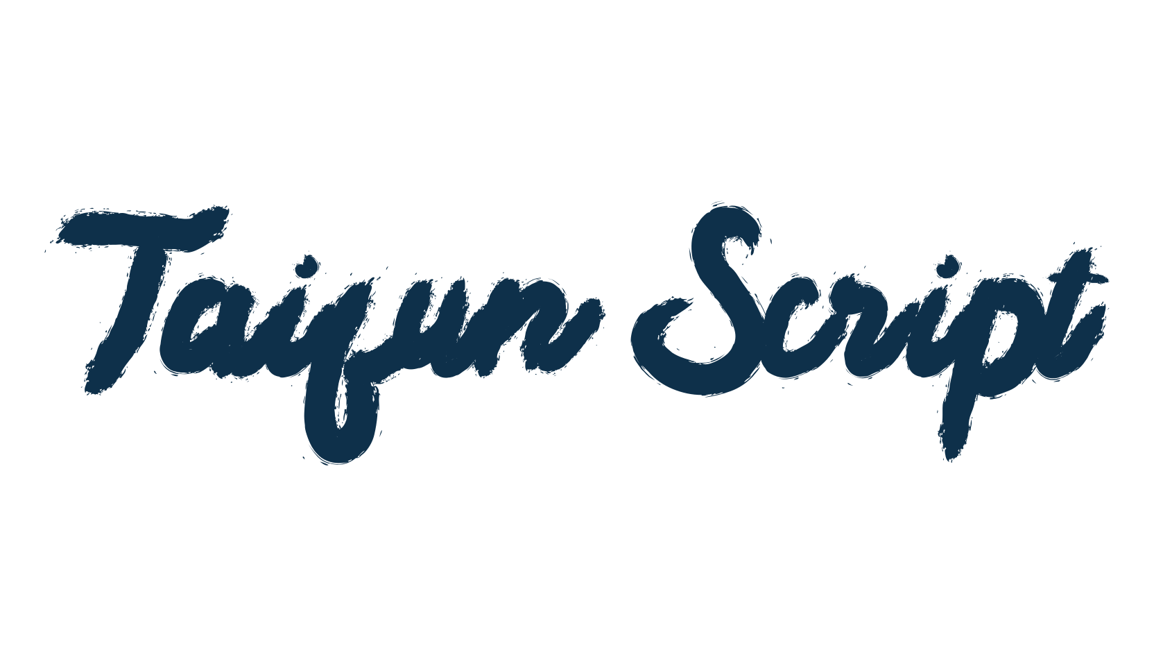Taifun Script, brush font preview