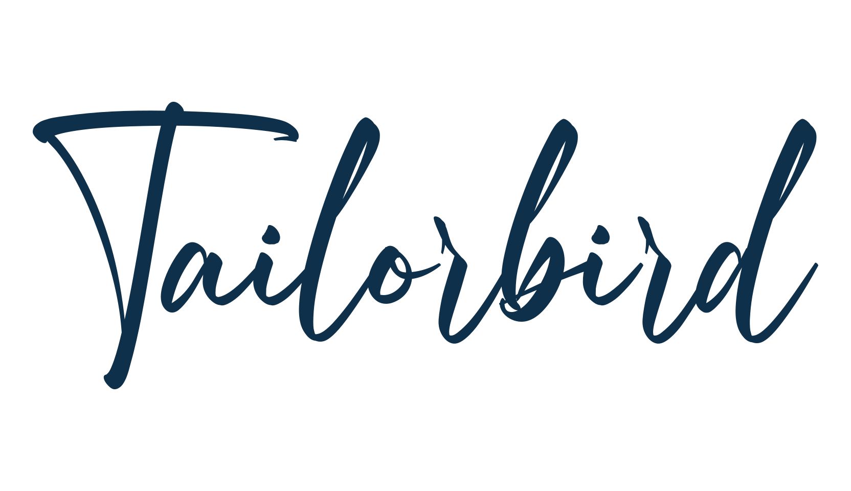 Tailorbird, script brush fancy decorative calligraphy font preview