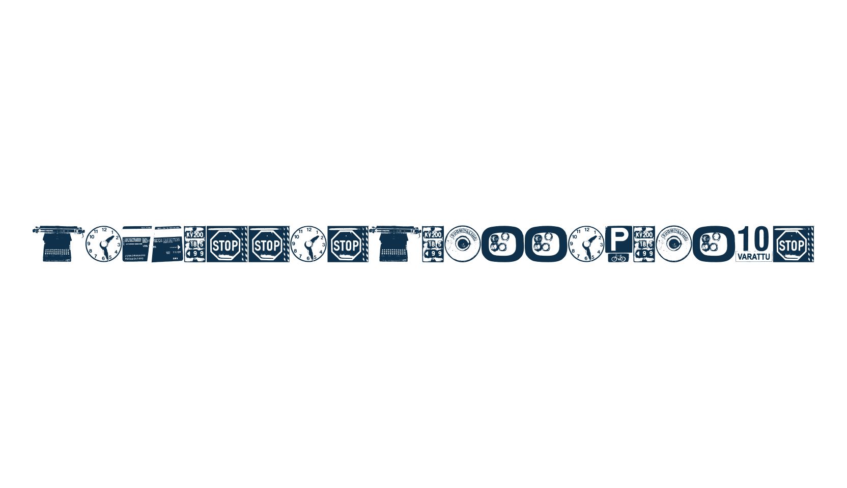 Tajunnan Tuolla Puolen, fancy decorative font preview