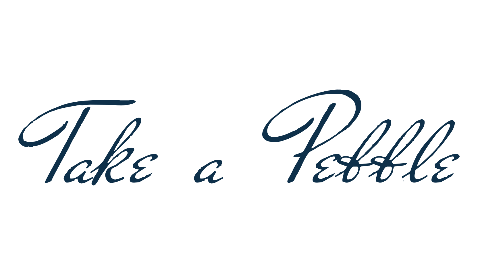 Take a Pebble, fancy various decorative script calligraphy font preview