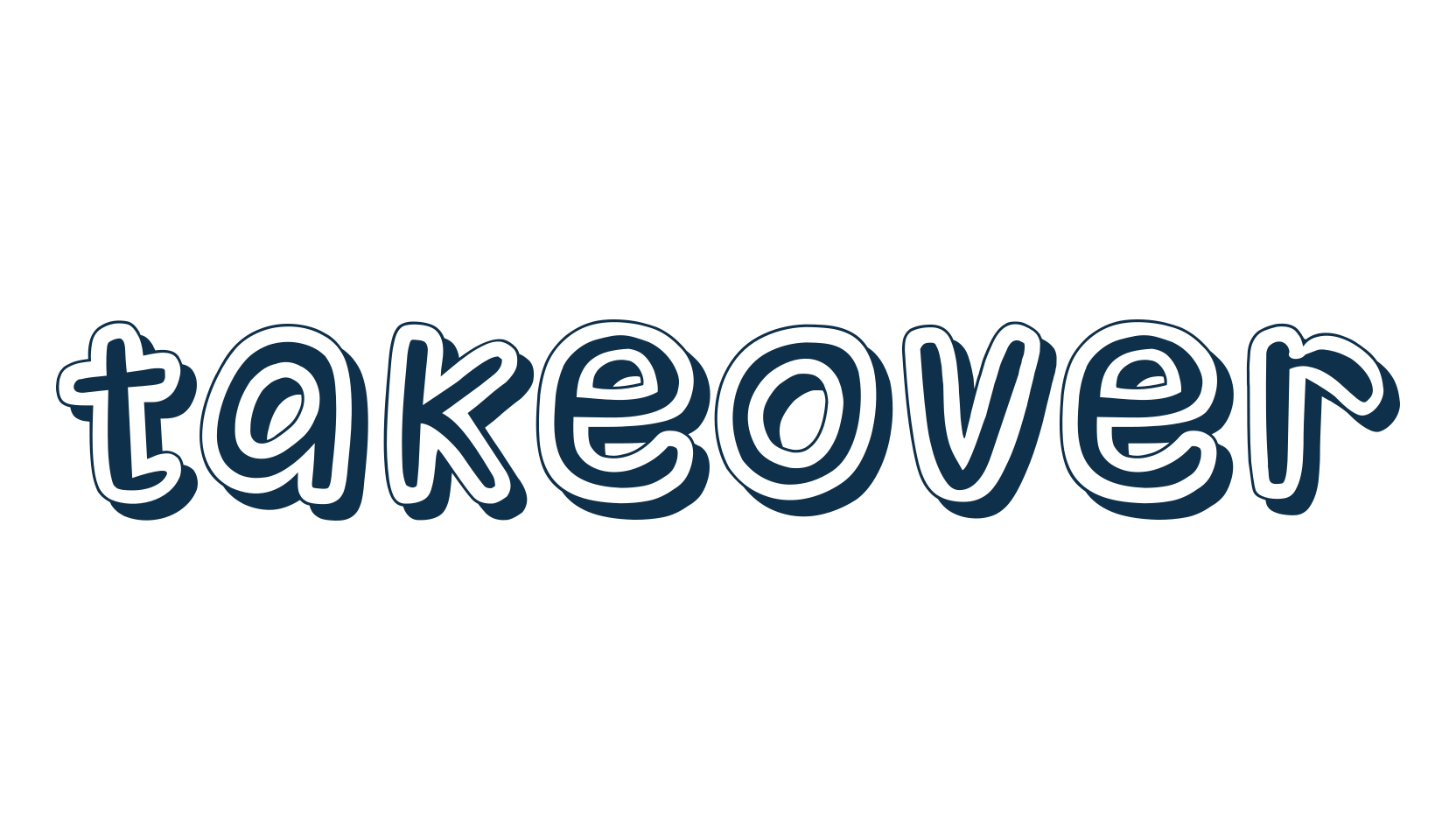 Takeover, fancy cartoon decorative comic font preview