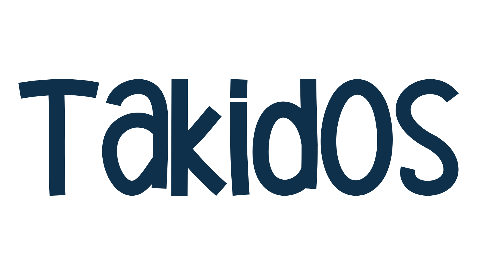 Takidos, fancy cartoon decorative font preview