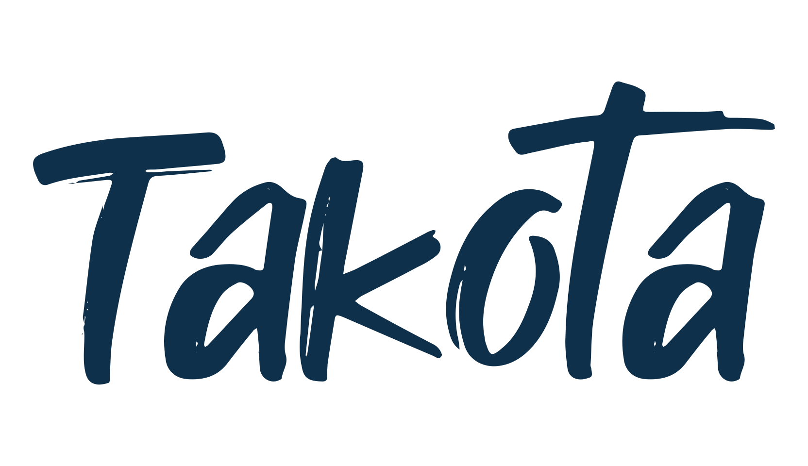 Takota, brush font preview